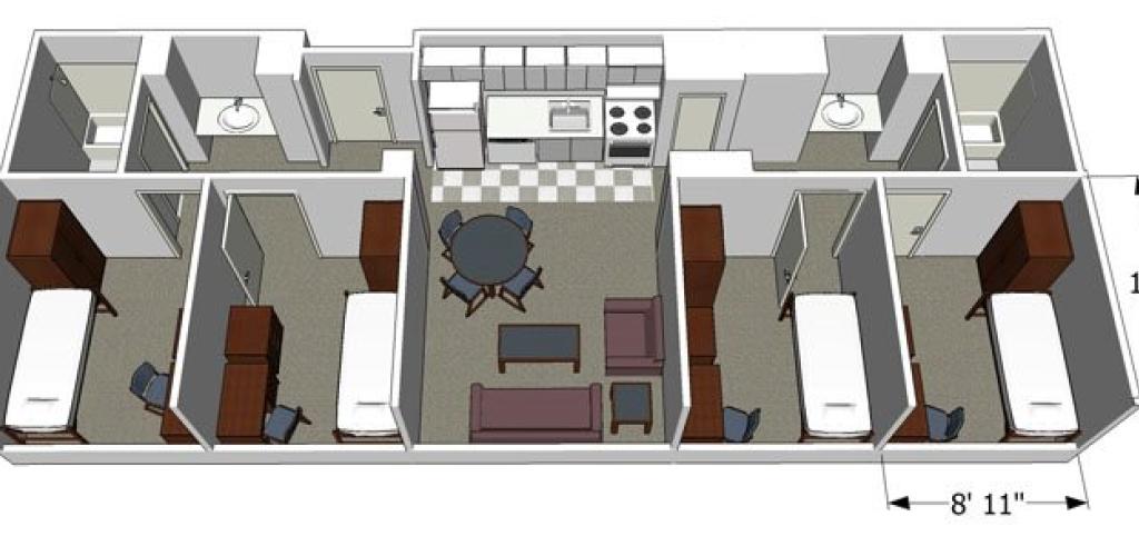 4 Bedroom Apartment Layout for Eighth Street South