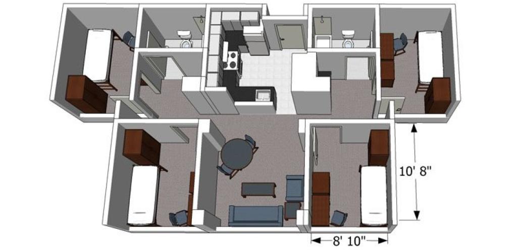 3D View of Crecine Rooms