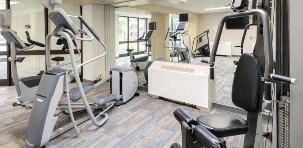 View of workout room in Brown